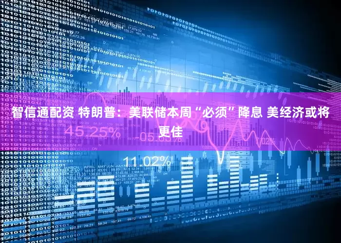 智信通配资 特朗普：美联储本周“必须”降息 美经济或将更佳